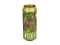 Lattina di birra IPA Radler verde con illustrazione in stile steampunk di una persona con capelli verdi.