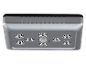 Luce LED argento e nera con sensore di movimento.