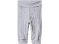 Pantaloni a costine grigi per neonato con vita e polsini elasticizzati.