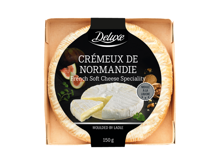 Formaggio molle francese Crémeux de Normandie, modellato a mestolo, 150 g.