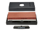 Pietra per affilare a doppia faccia con grana 400# e 800# in custodia nera.