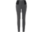 Leggings grigi da donna con vita elasticizzata nera.