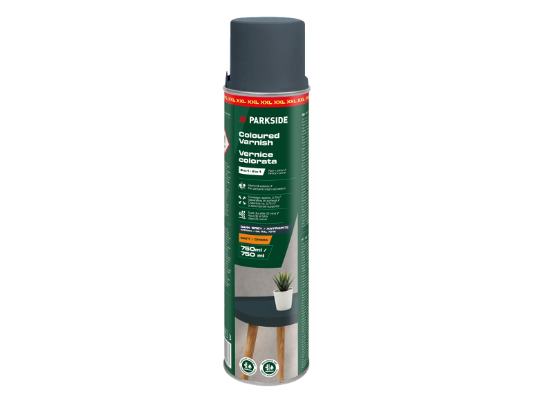 Spray di vernice colorata grigio scuro opaco da 750 ml per interni ed esterni.