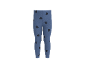 Leggings blu per bambini con cuori neri.