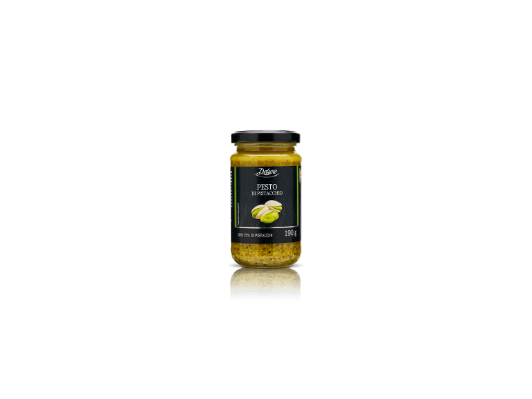 Vasetto di pesto di pistacchio con il 75% di pistacchi, 190 g.