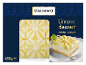 Dessert al limone da 450g, con motivo a spirale e una porzione singola.