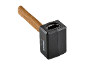 Martello con manico in legno e apribottiglie, scritta «HICKORY»