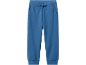 Pantaloni della tuta blu con coulisse in vita e polsini elasticizzati.