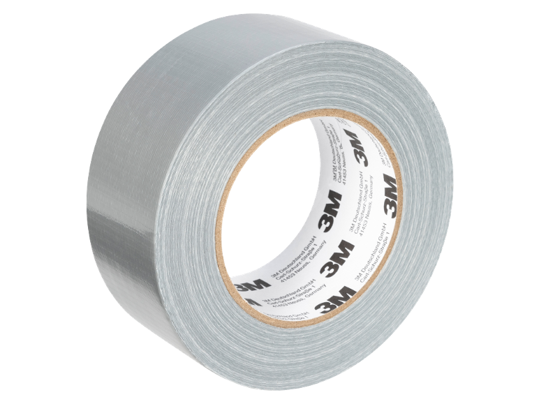 Nastro adesivo grigio arrotolato, con la scritta '3M Germanland GmbH' sul lato interno.