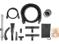 Accessori per aspirapolvere inclusi tubi, bocchette, filtri e sacchetti per la polvere.