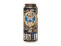 Lattina di birra Imperial Stout con design steampunk e 9,5% di alcol.