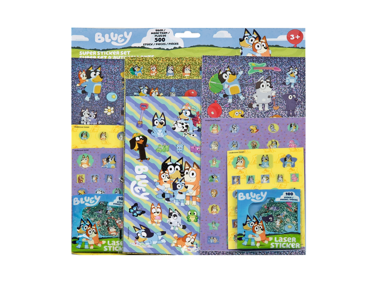 Set di oltre 500 adesivi con personaggi dei cartoni animati, inclusi adesivi laser.