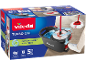 Scatola di un kit di pulizia con secchio e mocio, con testo 'TURBO ONE' e 'EASY SPIN & DRY WITH PEDAL'.