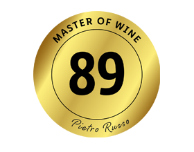 Sigillo dorato con il numero 89, Master of Wine, Pietro Russo
