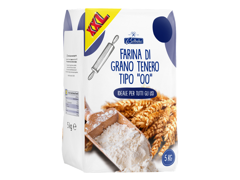 Farina di grano tenero tipo 00 Belbake in offerta da Lidl