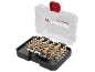 Set di punte per cacciavite dorate con supporto magnetico in una custodia trasparente.