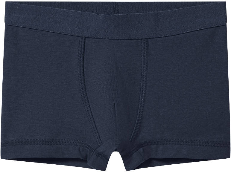 Boxer da uomo in cotone blu navy con elastico in vita.