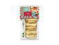 Confezione di gyoza con carne, 170g, con tempi di cottura e bacchette.