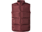 Gilet imbottito bordeaux con cerniera frontale