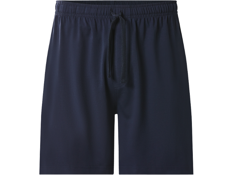 Pantaloncini sportivi blu scuro con coulisse in vita.