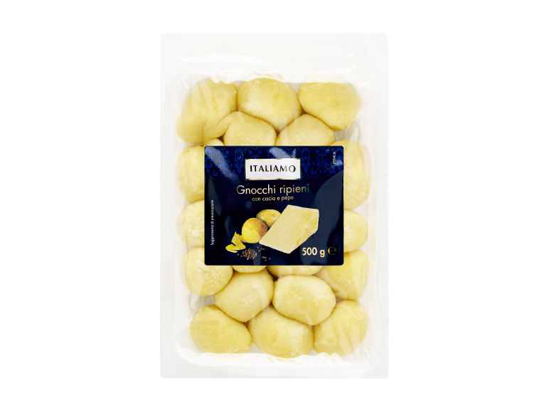 Confezione di gnocchi ripieni con cacio e pepe, 500 g.