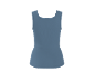Canotta a costine blu da donna