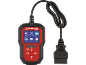 Strumento diagnostico per auto con schermo che mostra le opzioni OBD II/EOBD, Systemtest e Impostazioni.