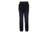 Jeans jogger blu scuro per bambini con coulisse e cuciture a contrasto.