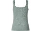 Canotta a costine con pizzo, verde chiaro