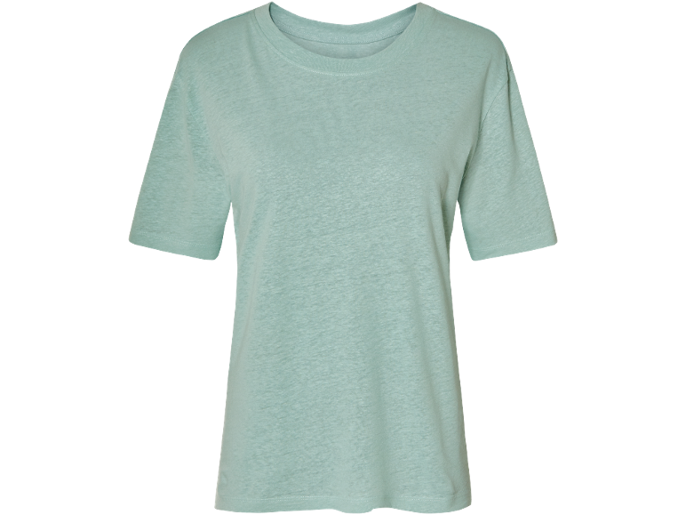 Maglietta a maniche corte verde menta con texture leggera.