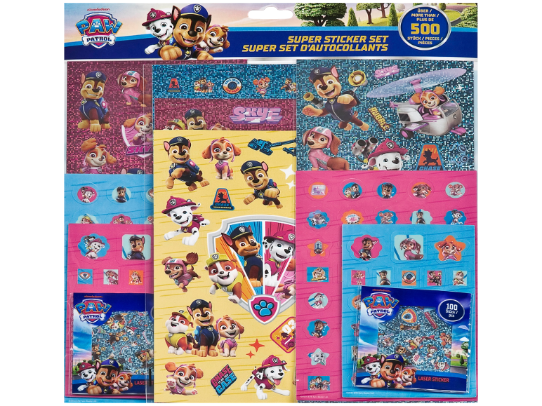 Set di adesivi a tema cuccioli, oltre 500 pezzi, inclusi adesivi laser.
