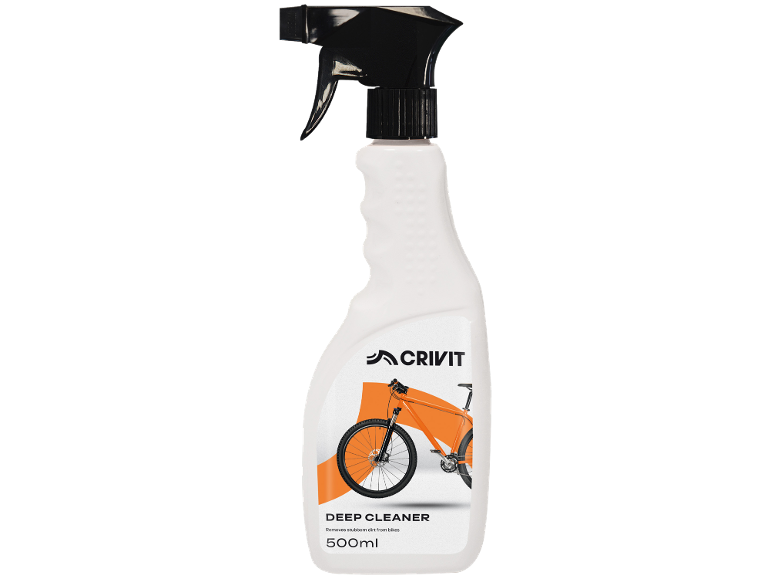 Flacone spray bianco di detergente profondo per biciclette, 500 ml.