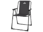 Sedia da campeggio pieghevole nera con braccioli