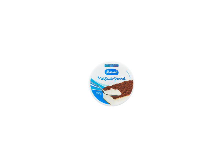 Confezione di mascarpone con un cucchiaio di dessert, 250 g
