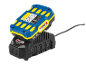 Batteria per utensili elettrici da 20V 2.0Ah con caricabatterie, con indicatori di carica.