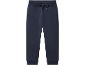 Pantaloni della tuta blu scuro con coulisse in vita e polsini elasticizzati.