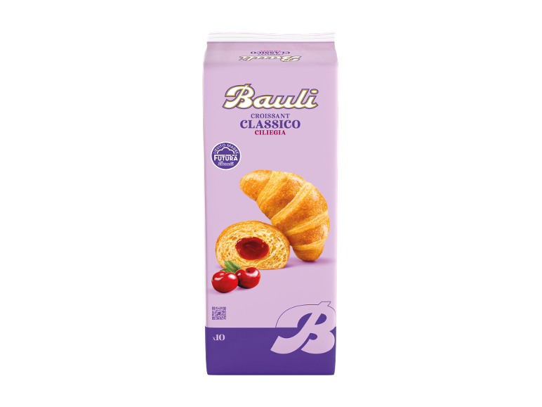 Confezione di croissant classici alla ciliegia con lievito madre, 10 pezzi.