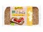Confezione di pane integrale di segale biologico con semi di girasole.