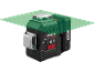Livella laser a linea verde, 3x360°, con batteria.