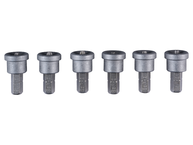 Sei punte magnetiche per cacciavite S2 PH2