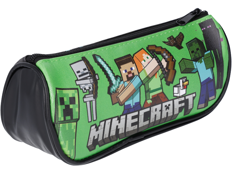 Astuccio verde con personaggi di videogiochi pixelati e il logo del gioco.