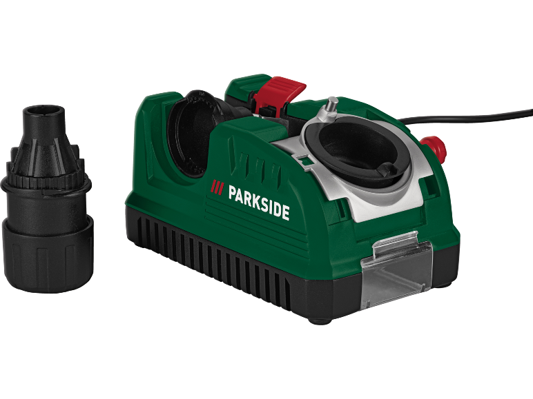 Affilatrice per trapani e utensili verde con accessorio nero