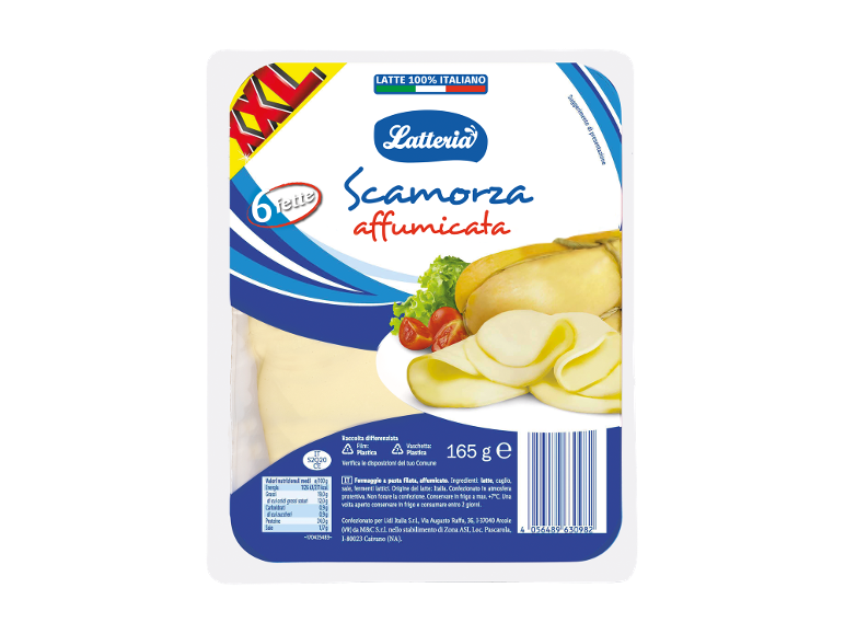 Scamorza affumicata a fette Latteria, 165 g