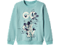 Felpa per bambini azzurra con due topi e testo 'GO MY'.