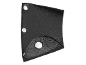 Custodia in pelle nera con rivetti