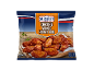 Confezione da 750g di alette di pollo congelate al miele BBQ, con istruzioni di cottura.