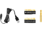 Set di punte per cacciavite con cavo di ricarica USB.