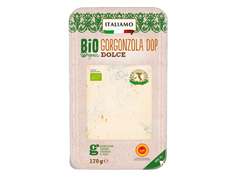Formaggio Gorgonzola DOP biologico dolce da 170g.