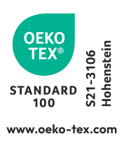 Sigillo Oeko-Tex Standard 100, S21-3106 Hohenstein, www.oeko-tex.com