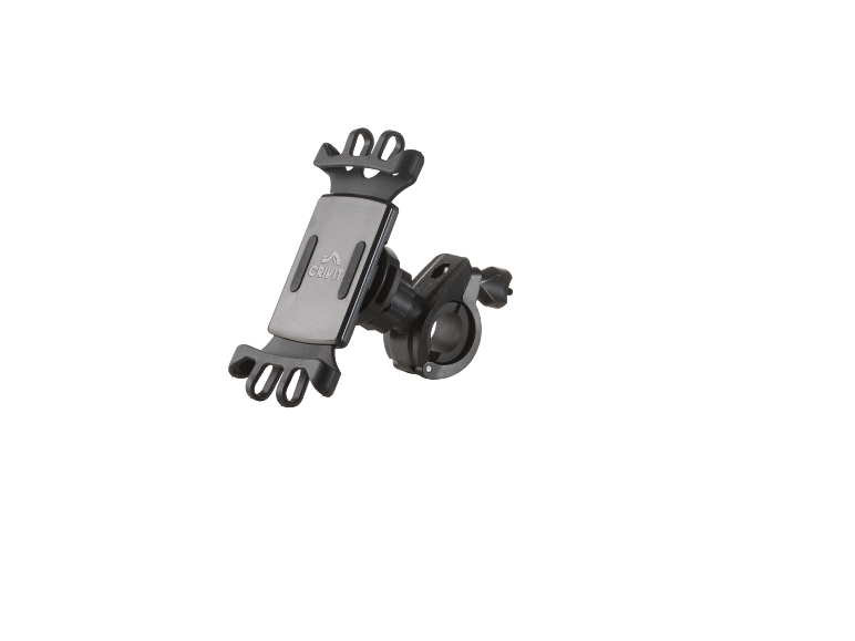 Supporto per telefono da bici o moto con impugnature regolabili.